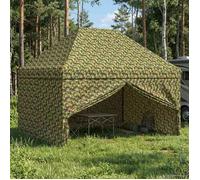 vidaXL, tente avec 4 parois, dimensions 2,95 x 4,1 m, camouflage kaki
