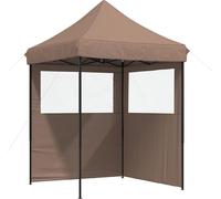 vidaXL Tente de fête, 200 x 200 x 306 cm, couleur marron, tissu Oxford