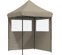 vidaXL Tente de fête, 200 x 200 x 306 cm, couleur taupe, tissu Oxford