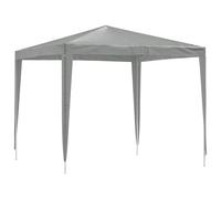 vidaXL Tente de fête 250 x 250 x 240 cm Gris Clair PE et Acier