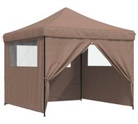 vidaXL, tente de fête, 292 x 292 x 315 cm, couleur marron, tissu Oxford
