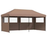 vidaXL Tente de fête, 292 x 580 x 315 cm, couleur marron, tissu Oxford