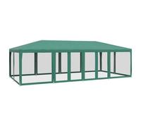 vidaXL Tente de réception avec 12 panneaux latéraux en maille vert 8x4 m HDPE