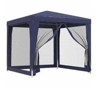 vidaXL Tente de réception avec 4 parois latérales en maille bleue 2,5x2,5 m HDPE