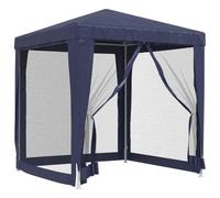vidaXL Tente de fête avec 4 parois latérales en Maille Bleu 2x2 m PEHD