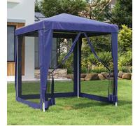vidaXL Tente de réception avec 4 parois latérales en maille bleue 2x2 m HDPE