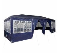 vidaXL Tente de fête Bleu et Blanc 800 x 400 x 266 cm, Auvent extérieur, pavillon Moderne, Tente Anti-UV pour événements, Structure Parfaite pour Vos fêtes
