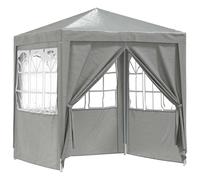 vidaXL Tente de fête Gris Clair 200 x 200 x 240 cm PE et Acier, Tente de Jardin Moderne, auvents pour événements, Soleil, Festivals, Mariages, et Autres célébrations
