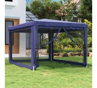 vidaXL Tente de fête parois maille 3x4 m - Bleu
