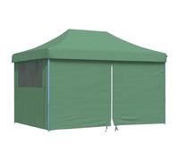 vidaXL Tente de réception pliable Pop-Up avec 4 panneaux latéraux vert