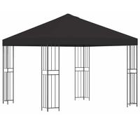 vidaXL Tente de jardin 3 x 3 m, anthracite, polyester et acier, 190 g/m²
