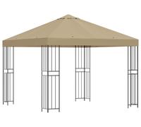 vidaXL Tente de jardin 3 x 3 m, beige, polyester et acier, 190 g/m²