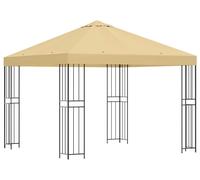 vidaXL Tente de jardin 3 x 3 m, couleur crème, polyester et acier, 190 g/m²