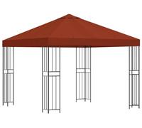 vidaXL Tente de jardin 3 x 3 m en polyester couleur terre cuite et acier, 190 g/m²