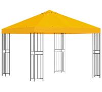 vidaXL Tente de jardin 3 x 3 m, jaune, polyester et acier, 190 g/m²