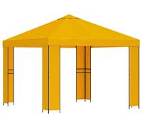 vidaXL Tente de jardin 3 x 3 m, jaune, polyester et acier, 190 g/m²