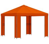vidaXL Tente de jardin 3 x 3 m, orange, polyester et acier, 190 g/m²