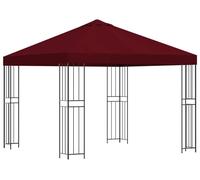 vidaXL Tente de jardin 3 x 3 m, rouge bordeaux, polyester et acier, 190 g/m²