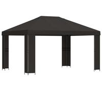 vidaXL Tente de jardin 4 x 3 m, anthracite, polyester et acier, 190 g/m²
