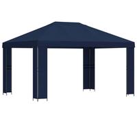 vidaXL Tente de jardin 4 x 3 m, bleu, polyester et acier, 190 g/m²