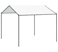 vidaXL Tente de jardin 4 x 4 x 2,6 m, blanche, en acier et polyester 180 g/m²