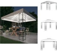 vidaXL Tente de jardin avec guirlande lumineuse LED 3x3 m Blanc - Pavillons & Tentes de réception