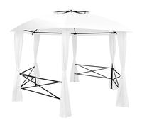 vidaXL Tente de jardin avec rideaux 360x312x265 cm Blanc 180 g/m