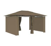 vidaXL Tente de jardin avec rideaux 4x3 m Taupe 180 g/m