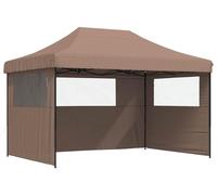vidaXL, tente de réception, 279 x 410 x 315 cm, couleur marron, tissu Oxford