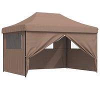 vidaXL, tente de réception, 279 x 410 x 315 cm, couleur marron, tissu Oxford