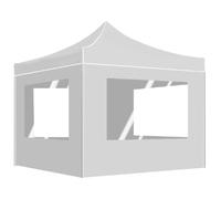 vidaXL Tente de Réception 2x2 m Aluminium Blanc