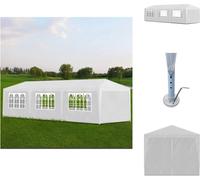 vidaXL Tente de réception 3x9 m Blanc - Pavillons & Tentes de réception