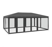 vidaXL Tente de réception avec 10 éléments latéraux en maille Anthracite 6x4 m HDPE