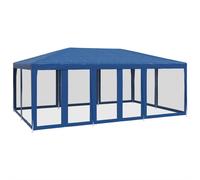 vidaXL Tente de réception avec 10 panneaux latéraux en maille bleu 6x4 m HDPE