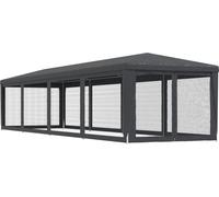 vidaXL Tente de réception avec 10 parois latérales en maille Anthracite 3x12 m HDPE