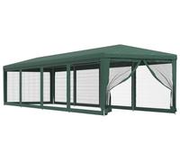 vidaXL Tente de réception avec 10 parois latérales en maille Vert 3x12 m HDPE