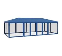 vidaXL Tente de réception avec 12 panneaux latéraux en maille bleue 8x4 m HDPE