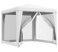 vidaXL Tente de réception avec 4 parois latérales en filet 2,5 x 2,5 m Blanc