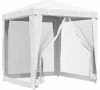 vidaXL Tente de réception avec 4 parois latérales en filet 2 x 2 m Blanc