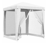 vidaXL Tente de réception avec 4 parois latérales en Maille 2x2m Blanc