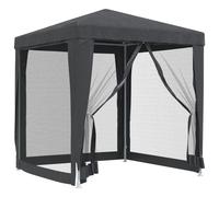 vidaXL Tente de réception avec 4 parois latérales en maille Anthracite 2x2 m HDPE