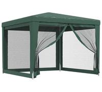 vidaXL Tente de réception avec 4 parois latérales en maille vert 3x3 m HDPE