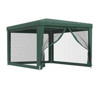 vidaXL Tente de réception avec 4 parois latérales en maille vert 3x4 m HDPE