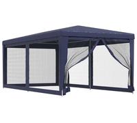 vidaXL Tente de réception avec 6 parois latérales en maille bleue 3x6 m HDPE
