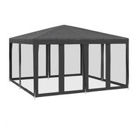 vidaXL Tente de réception avec 8 éléments latéraux en maille Anthracite 4x4 m HDPE