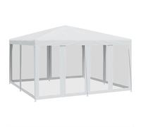 vidaXL Tente de réception avec 8 panneaux latéraux en maille blanche 4x4 m HDPE