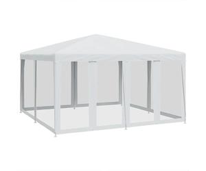 vidaXL Tente de réception avec 8 panneaux latéraux en maille blanche 4x4 m HDPE