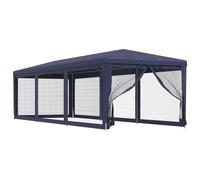 vidaXL Tente de réception avec 8 parois latérales en maille bleue 3x9 m HDPE