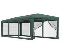 vidaXL Tente de réception avec 8 parois latérales en maille vert 3x9 m HDPE