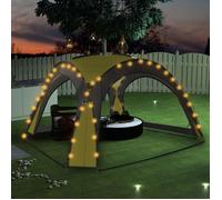 vidaXL Tente de réception 3,6x3,6x2,3 m – avec LED et 4 parois latérales – Vert
